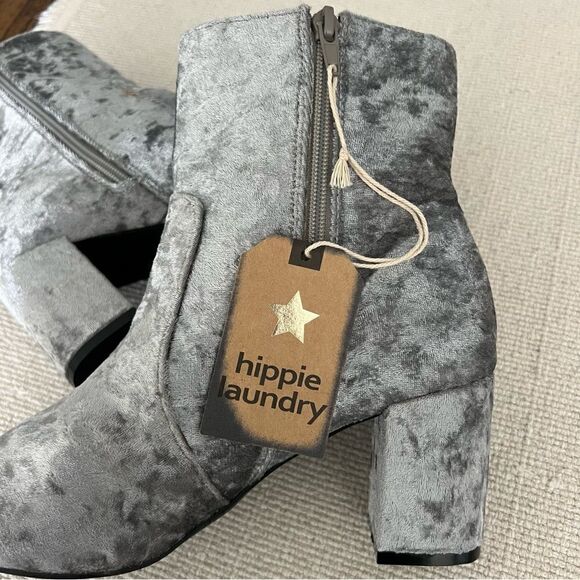 HIPPIE LAUNDRY Stylish Ankle Boots Velvety In Grey Marble Color Size 9 - Picture 6 of 9